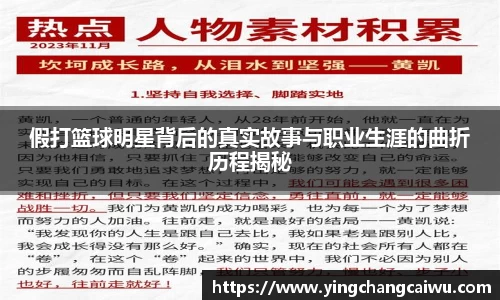 假打篮球明星背后的真实故事与职业生涯的曲折历程揭秘